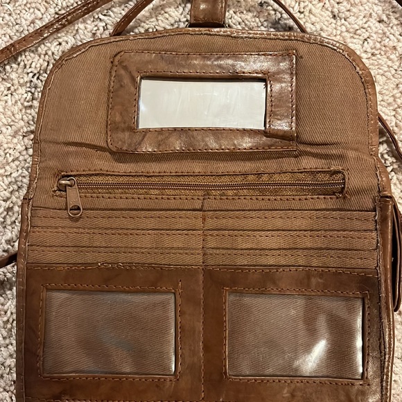 Vintage Wilson’s Leather Brown Wallet Front Crossbody Purse - Picture 6 of 8